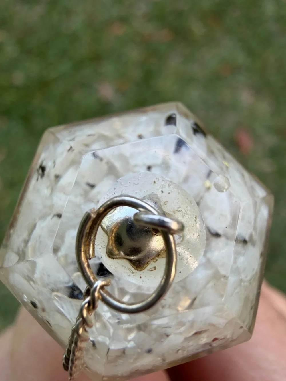 Reiki Infused Rainbow Moonstone Dowsing/Divination Pendulum with Chart & Guide - Picture 16 of 17